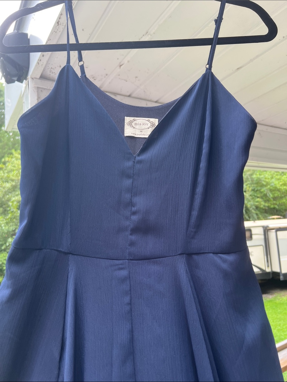 Joyfolie Moa Joy Athena Navy V-Neck Spaghetti Strap Dress